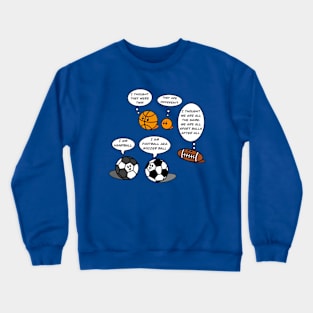 Cute football and handball Crewneck Sweatshirt